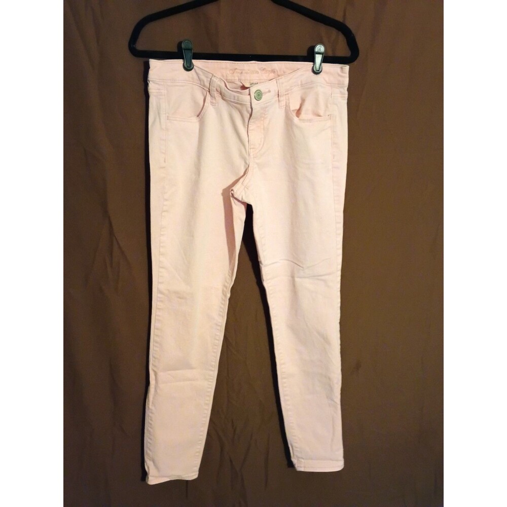 American Eagle Outfitters light peach/pink stretch skinny jeans